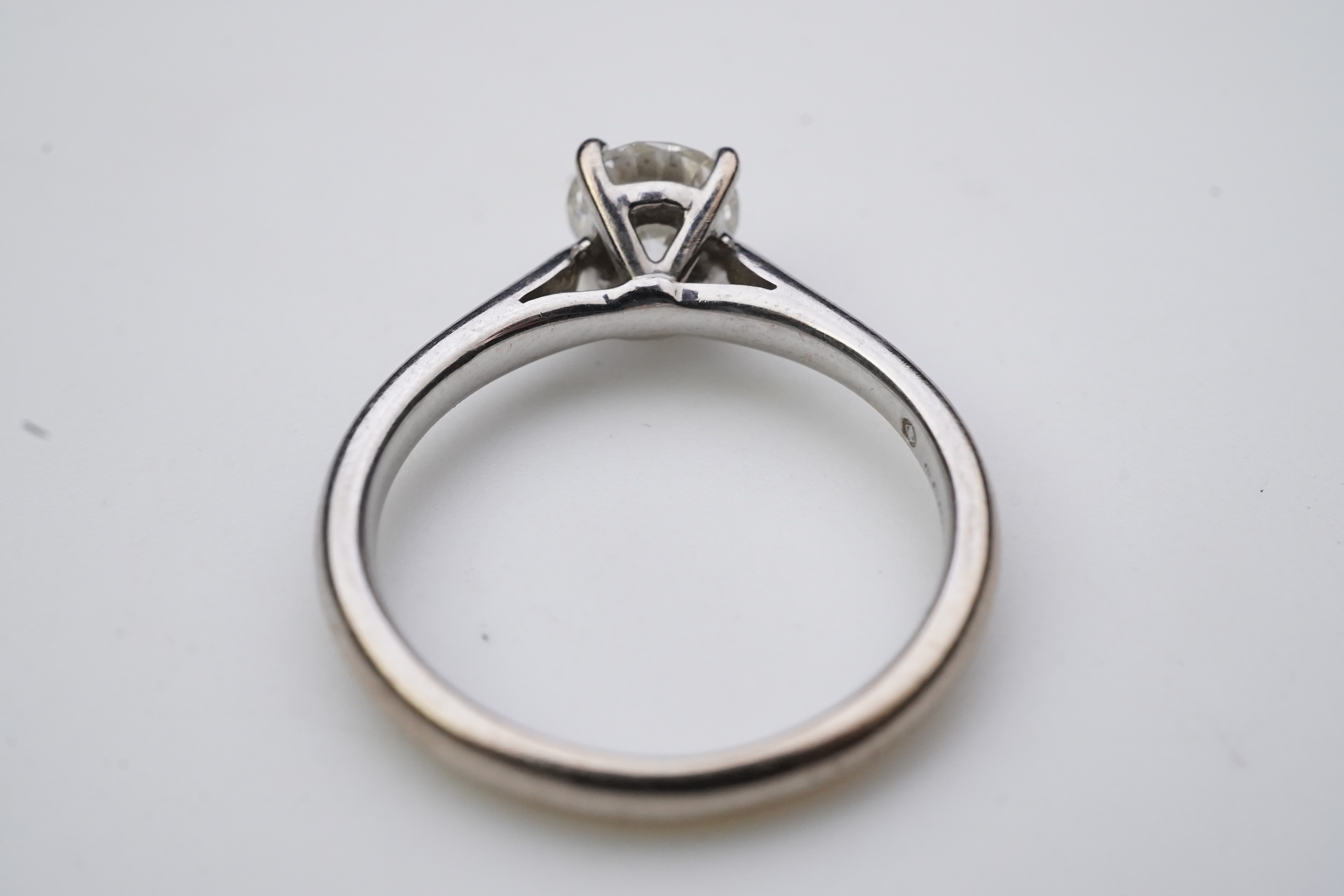 A solitaire diamond ring